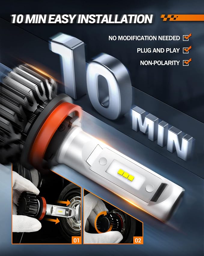SEALIGHT Fog Bulbs 60,000LM Bright 9005 9006 Light Bulbs Powersports Bulbs, 9005 9006 Fog Light, Plug and Play, Non-polarity, 9005 9006 Light, Pack of 4