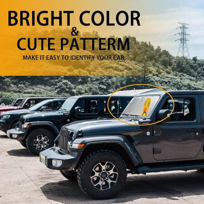 Windshield Sun Shade for Jeep Wrangler TJ JK JL & Gladiator JT 2/4 Door,Duck Sun Shade,Sunshade Windshield for Jeep Wrangler