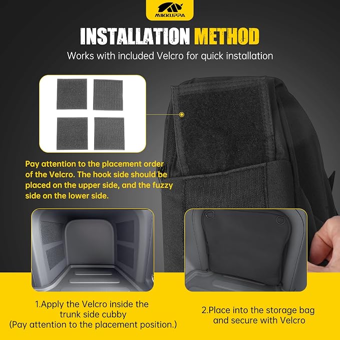 MIKKUPPA RAV4 Trunk Upgrade - Trunk Organizer Pocket Bag Replacement for 2019-2025 Toyota RAV4 Accessories Multifunction Side Cubby Storage Bag(1 Pc)