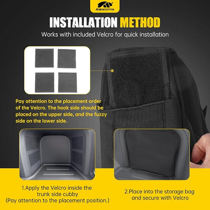 MIKKUPPA RAV4 Trunk Upgrade - Trunk Organizer Pocket Bag Replacement for 2019-2025 Toyota RAV4 Accessories Multifunction Side Cubby Storage Bag(1 Pc)