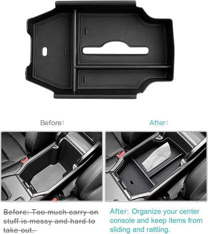 CDEFG for 2023-2025 2026 Honda Accord Center Console Organizer with Tissue Dispenser Slot 2025 2026 Accord Hybrid Accessories Armrest Tray Storage Box(Included Tissue Pack)