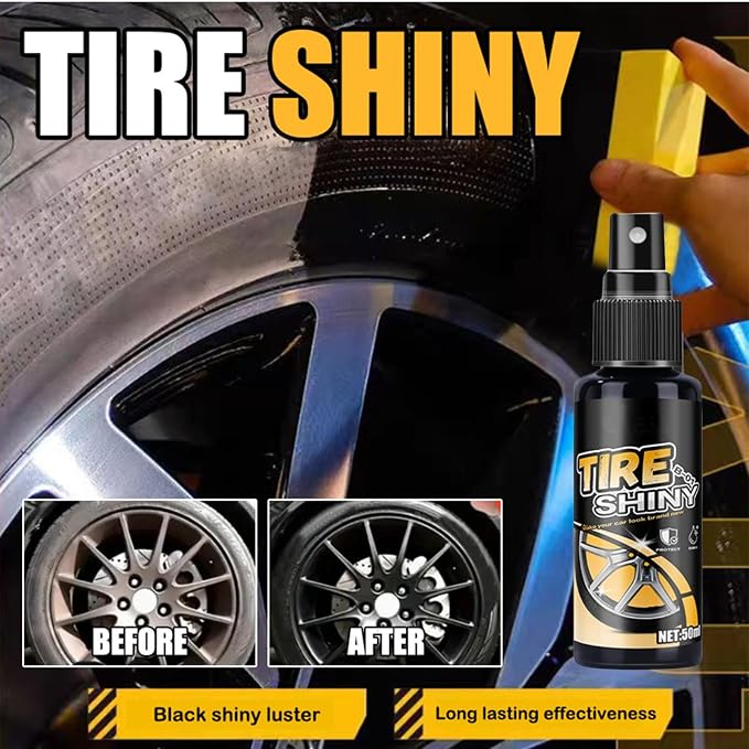 Tire Cleaner - Tire Shine Spray | Shine Protectant | 50ml/100ml Sturdy Rim Shiine Solution | Auto Tyre Polishing Coating Product for Truck Rv Sedan Vehicle Owners Maintenance Managers Road Trip