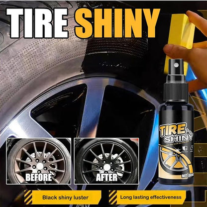 Tire Cleaner - Tire Shine Spray | Shine Protectant | 50ml/100ml Sturdy Rim Shiine Solution | Auto Tyre Polishing Coating Product for Truck Rv Sedan Vehicle Owners Maintenance Managers Road Trip