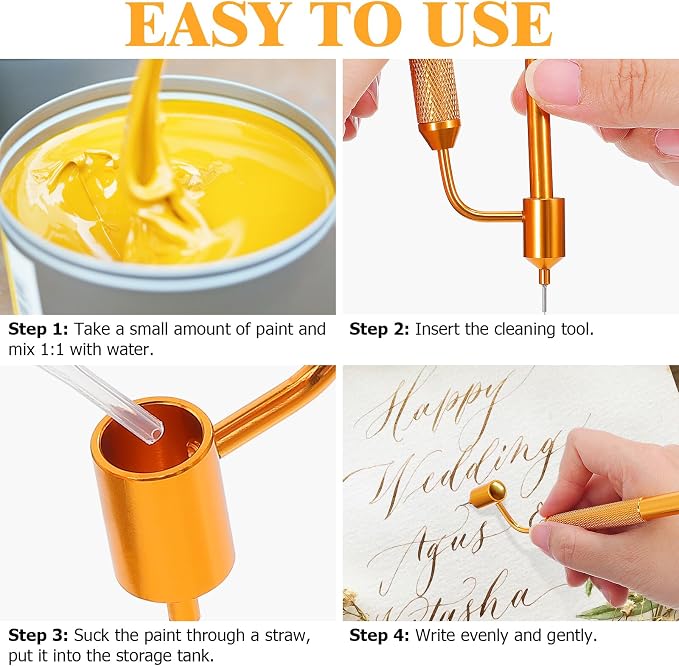 PartyKindom Automotive Touch up Paint Pen Fine Line Fluid Writer with Needle and Dropper for Car Scratch Repair and Rock Chip Refinishing 0.5Mm