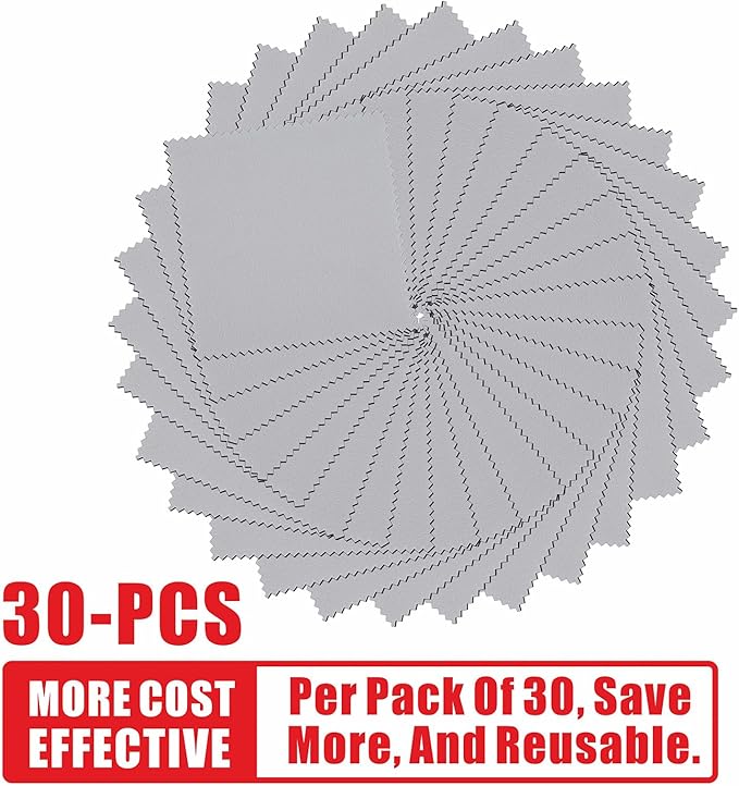 Suede Cloths, 30 Count, 4 x 4 inches, Grey | for Applying and Leveling Coatings, Scratch-Free, Ultra Absorbent Microfiber