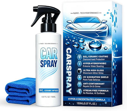 Nano Ceramic Coating Spray, High-Gloss Paint Protection | Nano ceramic coating spray for cars, trucks and SUVs. Creates a hydrophobic layer for gloss and protection.