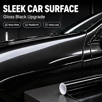 7.5Mil Gloss Black Automotive Wrap, 12in×5ft TPU Self-Healing Paint Protection Film, Anti-Yellowing Scratch Resistant Car Body Shield for Sedan, SUV, Truck