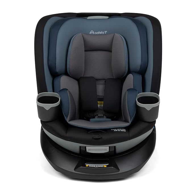 Safety 1st Turn and Go 360 ST 360 Rotating Car Seat, SafetySwivel, SecureTech Installation, All-in-One Convertible Car Seat, 3-in-1 Rear-Facing, Forward-Facing, Booster, 5-100 lbs, Dark Triad