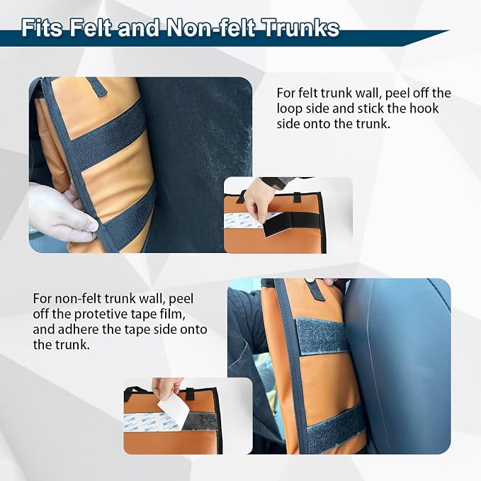 Deluxe Leather Trunk and Backseat Organizer for Car SUVs & RVs, Detachable Storage Modules with Built-in Cooler, Patent Pending