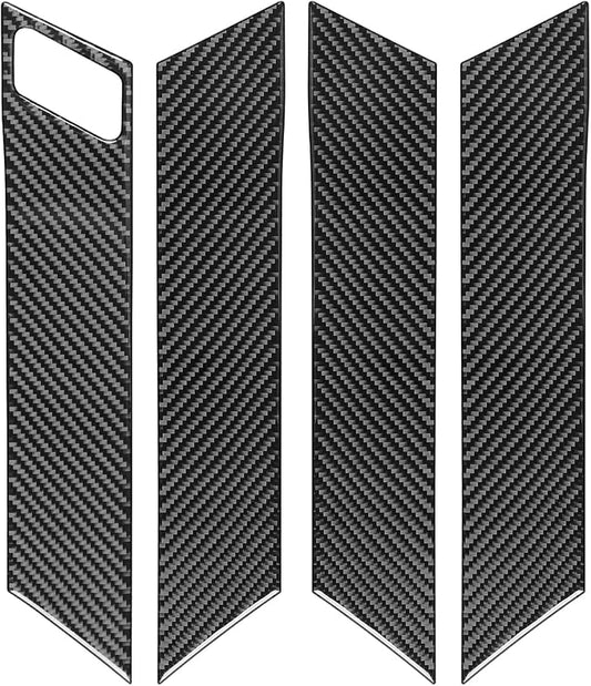 NVCNX Real Premium Carbon Fiber for Toyota Tundra 2022-2026 / Sequoia 2023-2026 2024 2025 Door Armrest Panel Cover Interior Trim Accessories Overlay Sticker 4PCs with Seat Memory not for Extended Cab