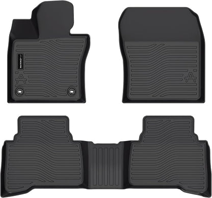 Auxko All Weather Floor Mats Fits for Toyota Prius & Prius Prime 2023 2024 2025 2026 TPE Rubber Liners Accessoires for Prius Odorless All Season Guard Anti-Slip Car Protector Mats Black