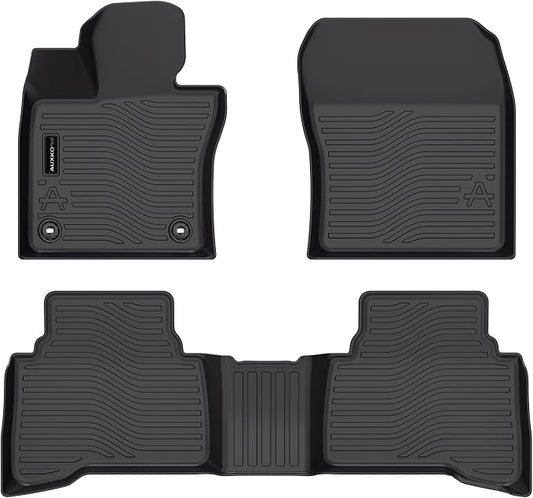 Auxko All Weather Floor Mats Fits for Toyota Prius & Prius Prime 2023 2024 2025 2026 TPE Rubber Liners Accessoires for Prius Odorless All Season Guard Anti-Slip Car Protector Mats Black