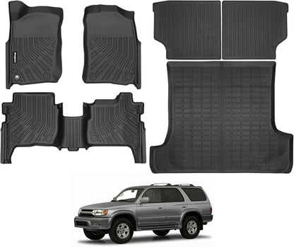 Floor Mats for Toyota 4Runner 1996-2002 5 Seats, Trunk Mat and Backrest Mat All Weather TPE Protector for Toyota 4Runner Accessories