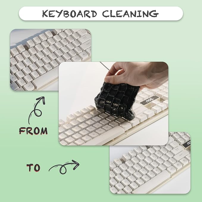 Cleaning Gel for Car Cleaner Cleaning Kit Automotive Air Vent Dust Cleaning Slime for Auto Cleaning Putty Universal Dust Car Accessories Car Interior Cleaner Keyboard Cleaning Laptop Black | Automotive Air Vent Dust Cleaning, Universal Dust Cleaner, Ca...