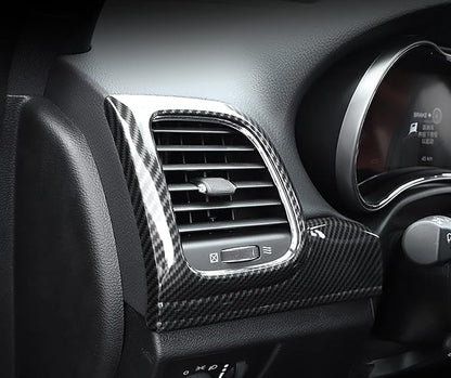 YOCTM ABS Carbon Fiber Look Dashboard Panel Trim Door Handle Cover for Jeep Grand Cherokee 2014 2015 2016 2017 2018 2019 2020 2021 Interior Accessories Decorative Cover