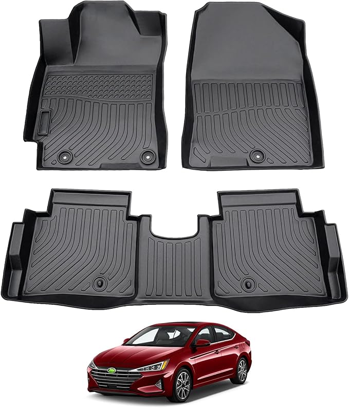 Floor Mats Fit for Hyundai Elantra 2017 2018 2019 2020, All Weather Floor Mats for Elantra Accessories Heavy Duty