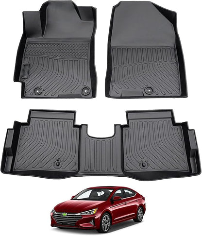 Floor Mats Fit for Hyundai Elantra 2017 2018 2019 2020, All Weather Floor Mats for Elantra Accessories Heavy Duty