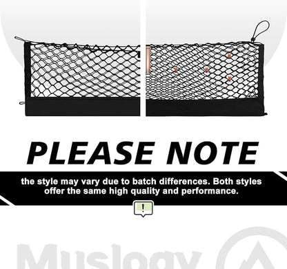 Muslogy Truck Bed Cargo Net Trunk Netting Compatible with Honda Pilot 2023-2026 | 2026+ Passport Accessories, Pickup Cargo Organizer SUV Sedan Storage Net w/Heavy Duty Carabiners