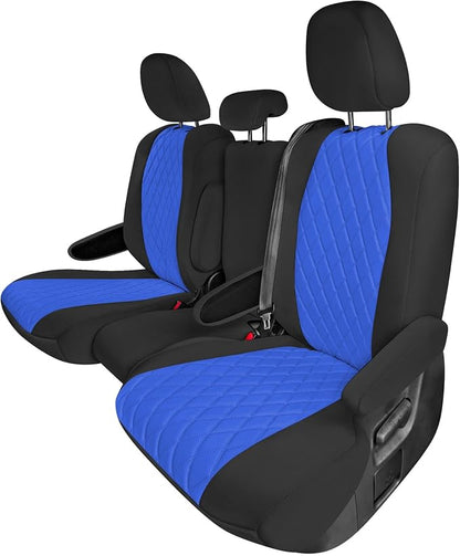 FH Group Custom Fit Car Seat Covers Specifically Made for Toyota Sienna 2011-2020, Car Seat Cover 2nd Row Set, 8 Seater Automotive Seat Covers in Blue Neoprene, Waterproof and Washable Seat Covers