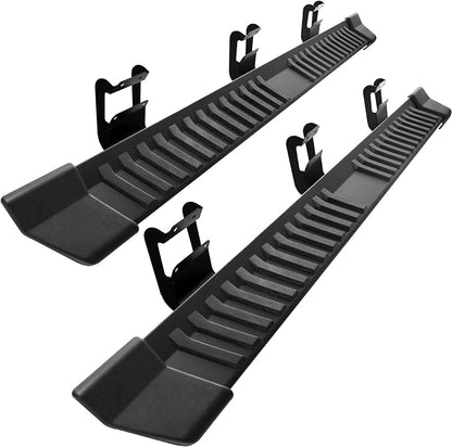 COMNOVA Pair Running Board Nerf Bar Compatible with 17-26 Ford F250 Superduty Crew Cab（4 Full Size Doors） Rocker Slider Side Steps,Width 6 Inches V Style.with OE Style Brackets.