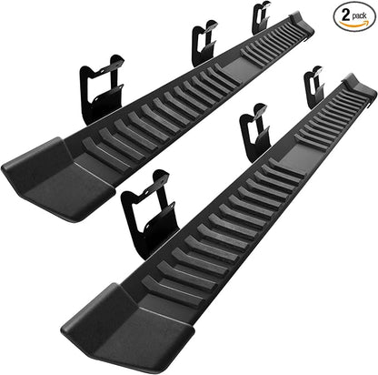 COMNOVA Pair Running Board Nerf Bar Compatible with 15-26 Ford F150 Superduty Crew Cab（4 Full Size Doors） Rocker Slider Side Steps,Width 6 Inches V Style.with OE Style Brackets