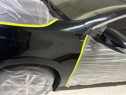 Pre-Taped Masking Film 2 Rolls 59" x 66' Automotive Painters Tape and Plastic Painting Film for Covering Cars Walls Windows and Floor Furniture Protection