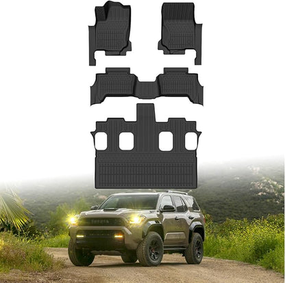 All Weather Car Floor Mats for 2025 2026 Toyota 4Runner 7 Seats (SR5/Limited), TPE Rubber Floor Liners Anti-Slip Full Set Automotive Mats for 2025 2026 Toyota 4Runner Accessories (Not for Hybrid/EV)