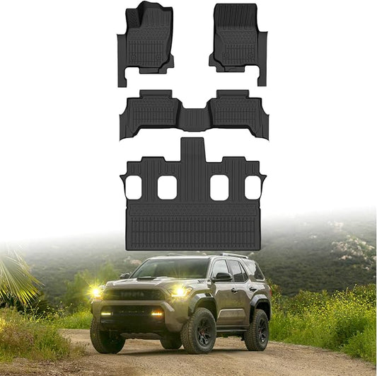 All Weather Car Floor Mats for 2025 2026 Toyota 4Runner 7 Seats (SR5/Limited), TPE Rubber Floor Liners Anti-Slip Full Set Automotive Mats for 2025 2026 Toyota 4Runner Accessories (Not for Hybrid/EV)