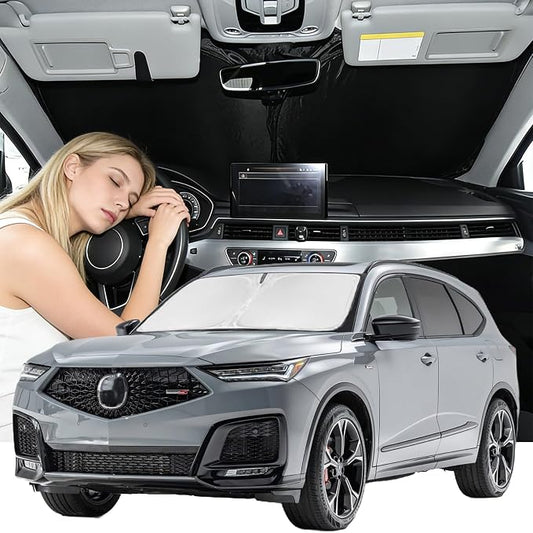 Windshield Sunshade for Acura ADX 2025 2026 Sun Shade Car Windshield Accessories Upgrade 4 Layers Blocks UV Rays Custom Fit ADX Car Window Shade Front Windshield Keep Cool Foldable