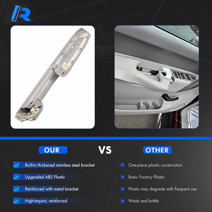 22818471 Front Right Passenger Side Armrest Repair Kit Fit for Chevy Silverado 1500 2500HD 3500HD 2010-2014 For GMC Sierra 1500 2500 HD 3500 HD 2010-2014 Door Panel with Release Handle Below Armrest