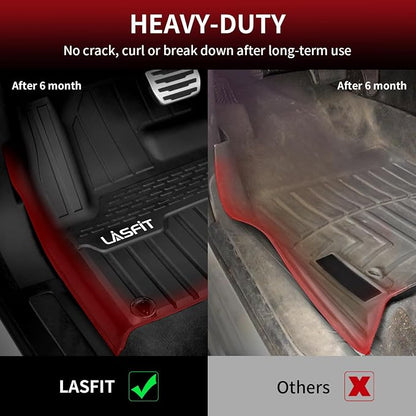 LASFIT Floor Mats for Range Rover Sport 2014-2022 (Not for Discovery/Evoque), TPE All Weather Custom Fit for Land Rover Sport Floor Liners 1st & 2nd Row Car Mats, Black, Easy to Clean