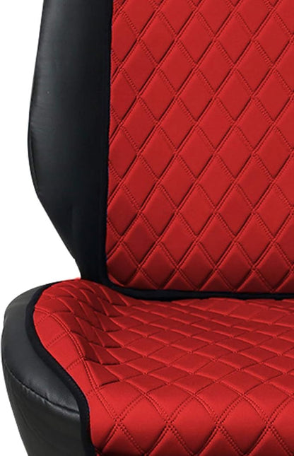 FH Group Car Seat Cushion – Neosupreme Single Front Seat Cover with Front Pockets, Airbag Compatible, Universal Fit Car Seat Cushion for Driver or Passenger Seat, SUV, Truck, Sedan & Van – Red