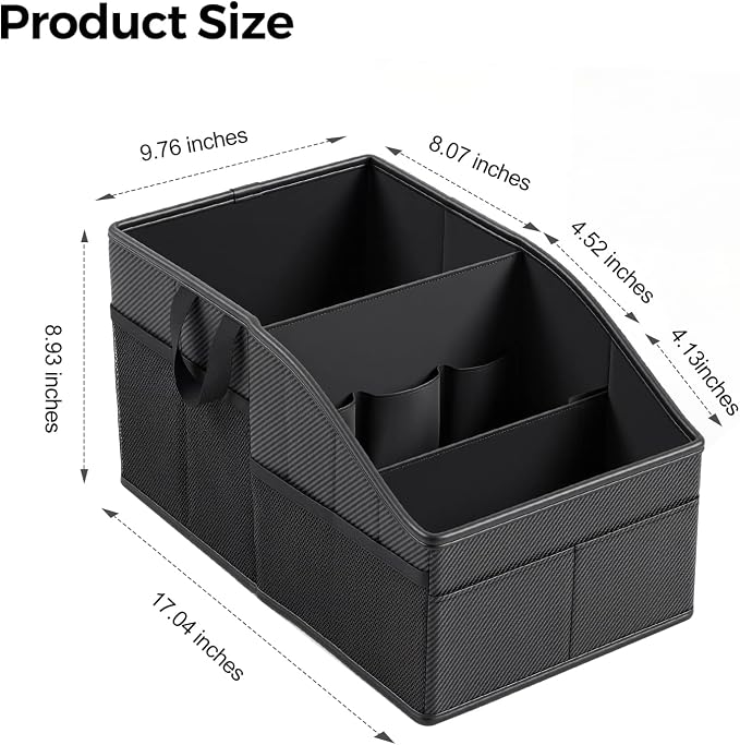 WHHMK Car Caddy, Easy to Clean Middle Seat Car Organizer for Kids, Support Up to 33 LB of Weight Car Front Seat Organizer, Captain Chairs Organizers for SUV Camper Van Tissues Toys Holder