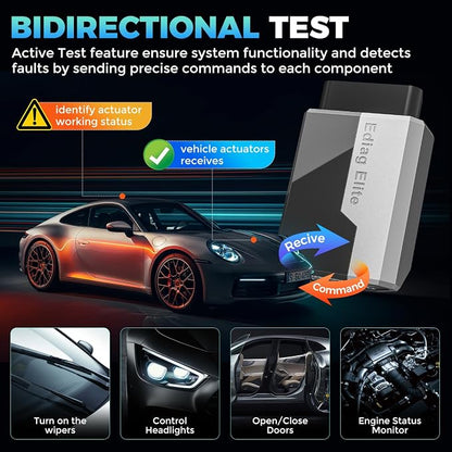 KINGBOLEN Ediag Elite OBD2 Scanner Bluetooth, Bidirectional Test Scanner All System Diagnostic Tool for iOS & Android, 15+ Hot Reset, CANFD Protocol, FCA AutoAuth, No Subscriptions Lifetime Update