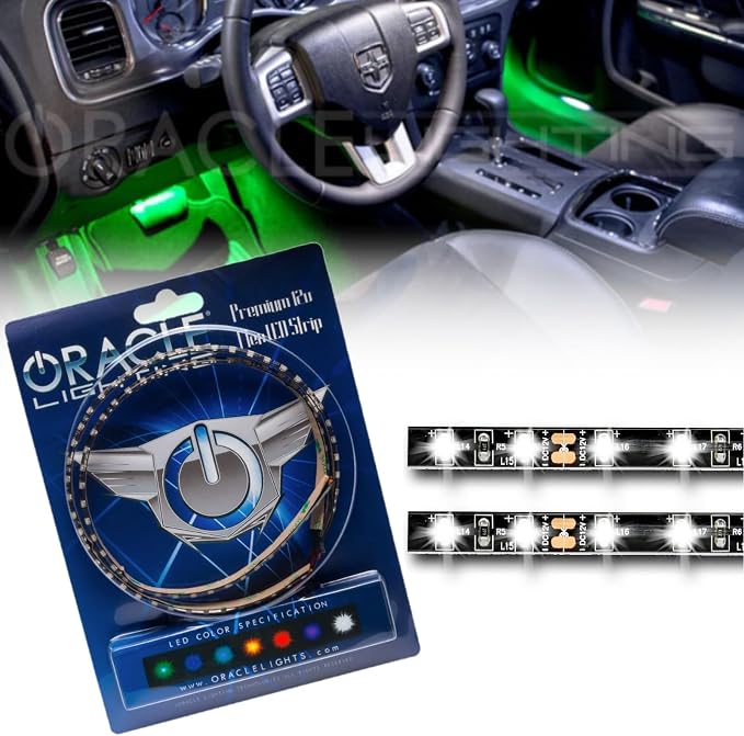 ORACLE Lighting 3805-004 Universal Green Ambient LED Lighting Footwell Kit - Waterproof - Easy Installation - Ultra Flexible - Indoor or Outdoor Application