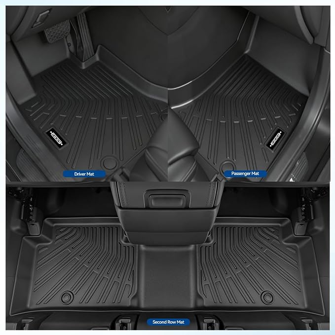 Custom Fit Floor Mats for Toyota Prius 2010-2014 (Not fit V or C), All Weather TPE Floor Liners with Trunk Mat & Backrest Protectors, Odorless Full Set Interior Accessories