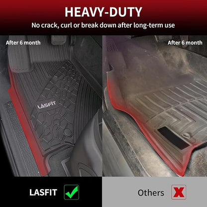 LASFIT Floor Mats for Jeep Grand Cherokee WL 2022-2025 2026 5-Seat (Include 4xe, NOT for L), All Weather TPE Custom Fit Car Mats Floor Liners Cargo Liner Cargo Mat Trunk Mat Black