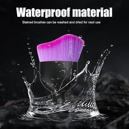 Ziciner 2 PCS Car Detailing Brush, Curved Soft Bristles Auto Removal Dust Collectors, Universal Vehicle Dashboard, Air Conditioner Vents etc Interior Cleaning Tool Accessories (Double Purple)