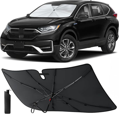 EcoNour Umbrella Foldable Windshield Sun Shade Fit for 2017-2020 2021 2022 Honda CRV Sunshade, Front Car Window Shades Sun Visor, UV Protection, Heat Blocker, Car Accessories