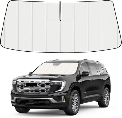 Windshield Sun Shade for GMC Acadia 2024-2026, Front Window Visor Accessories, Folding Design Blocks Heat & UV Rays Maintain Cool Interior and Save Space