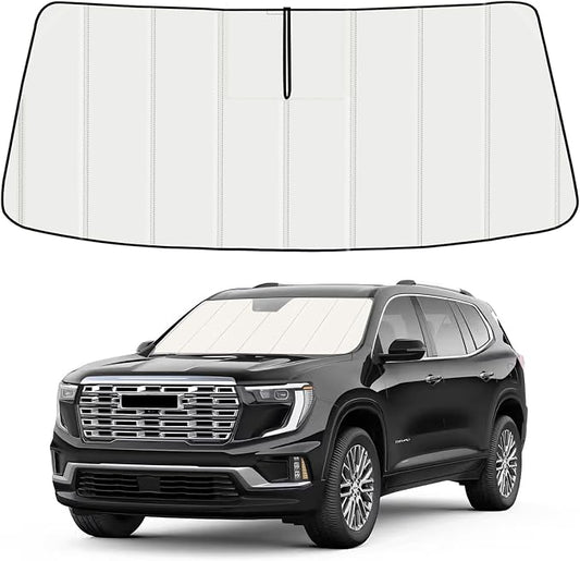 Windshield Sun Shade for GMC Acadia 2024-2026, Front Window Visor Accessories, Folding Design Blocks Heat & UV Rays Maintain Cool Interior and Save Space