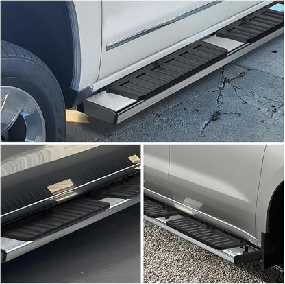 Nilight Running Boards for 2005-2023 Toyota Tacoma Double Cab 2 Full-Size Door & 2 Half-Size Door 6 Inch Side Step Nerf Bars Stainless Steel