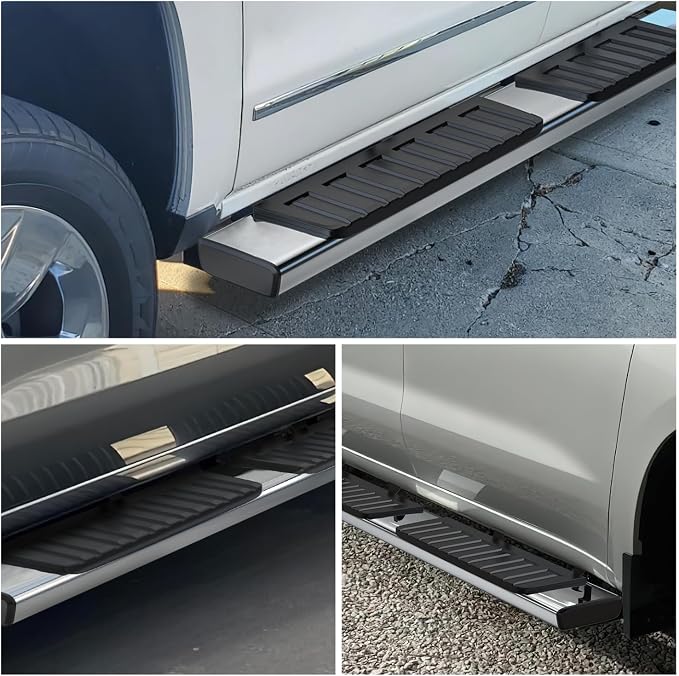 Nilight Running Boards for 1999-2016 Ford F250 F350 Super Duty/Extended Cab 2 Full-Size Door & 2 Half-Size Door 6 Inch Side Step Nerf Bars Stainless Steel