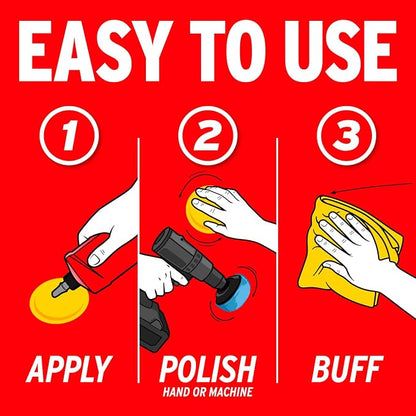 Mothers PowerPlastic 4Lights Plastic Polish, 8 oz. — Ultra-Fine Polish Cleans, Clarifies & Removes Oxidation from Plastics & Headlights, UV Shield Prevents Oxidation & Yellowing (08808)