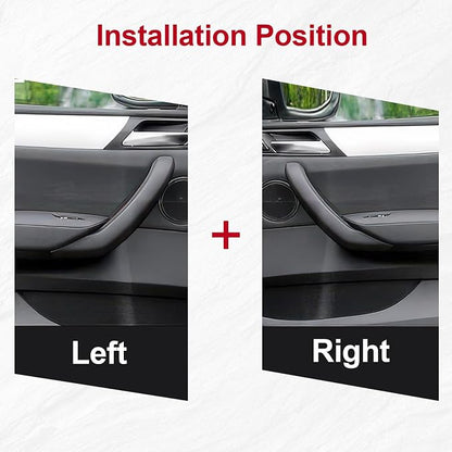 2PCS Carbon Fiber Pattern Driver and Passenger Side Door Pull Handle Covers Compatible with X3 F25 2010-2016 X4 F26 2014-2017 Left and Right Side Handle Interior Pull Handle