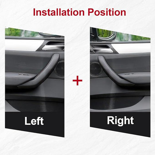 2PCS Black Driver and Passenger Side Door Pull Handle Covers Compatible with BMW X3 F25 2010-2016 X4 F26 2014-2017 Left and Right Side Interior Pull Handle