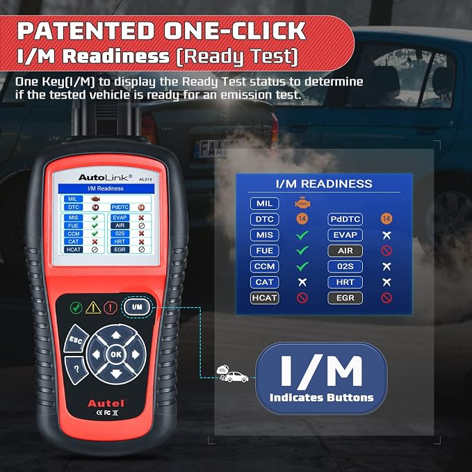 Autel AutoLink AL519 OBD2 Scanner Enhanced Mode 6 Car Diagnostic Tool Check Engine Code Reader CAN Scan Tool, Advanced Ver. of AL319