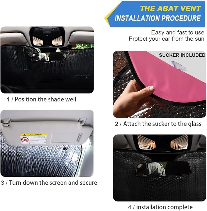 Cars Front Sun Shade Windshield,Foldable Reflective Sun Visor Cute Dog Maltipoo Pink Windshield Sunshade Cover,Blocks UV Ray Sun Protect Interior Keep Cool,55" x 27.6"
