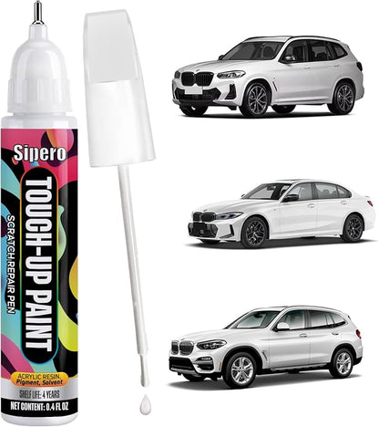 Mineral White (A96) for BMW Touch Up Paint Pen - Exact OEM Match Repair Kit for Chips & Nicks - Compatible with X5, X3, 5 Series, 7 Series