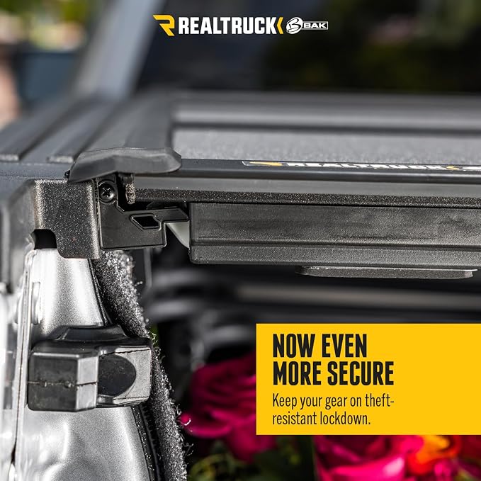 RealTruck BAK BAKFlip MX4 Hard Folding Truck Bed Tonneau Cover | 448409T | Fits 2007-2021 Toyota Tundra w/OE Track System 5' 7" Bed (66.7")